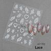 Lace Flower Bow Hollow Out Nail Stickers Relief Nail Appliques Nail Charms DIY For Manicure Decoration