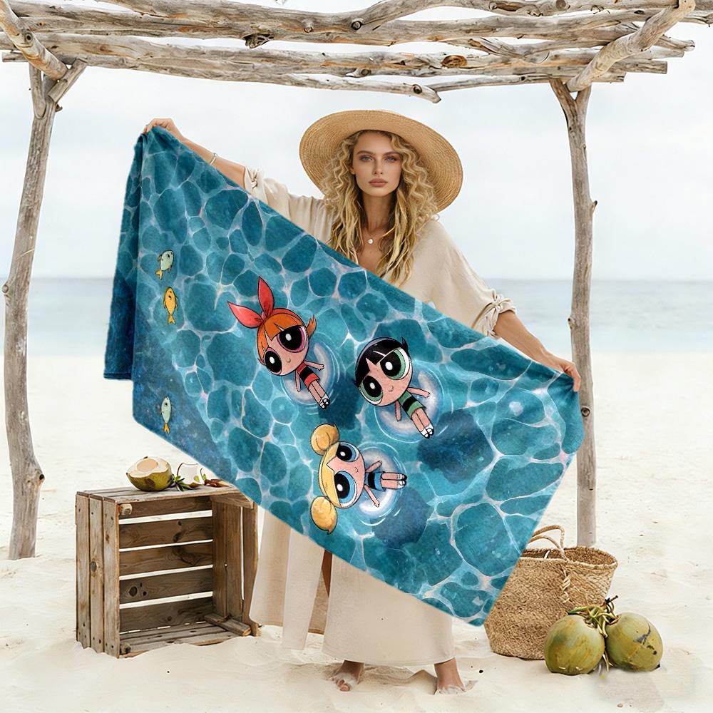 Powerpuff Girls Adventure cozy beach towel Durable swimming & surfing Bath Accessory Spiritual Gift