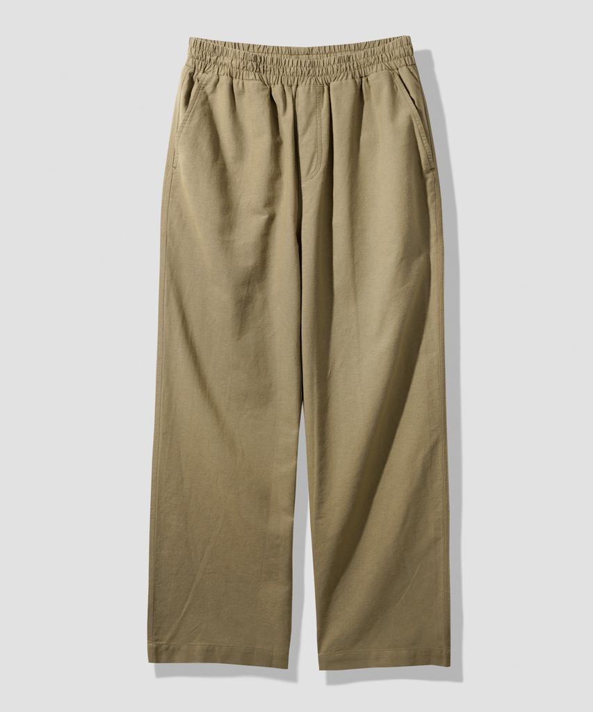 PERSTEP Cool Mix Linen-Like Straight Fit Long Pants Dark Beige Khlp4702