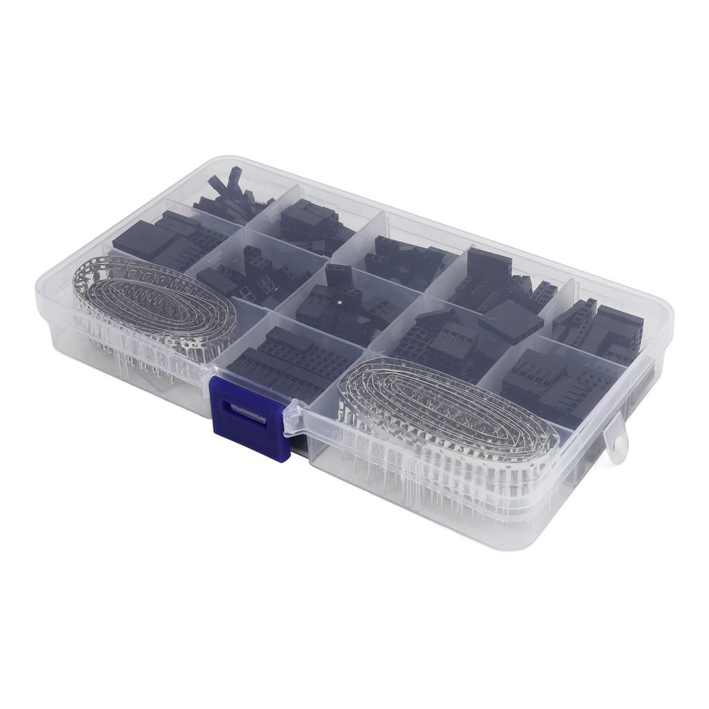 620Pcs 2.54mm Jumper Cable Pin Header Connectors with Male Female Crimp Pins for Cars Computers