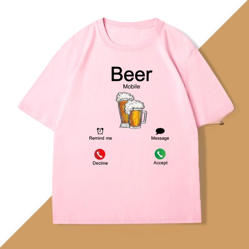 Beer Is Calling Design Tshirt Stylish Trendy Tee Shirt Funny Cotton Short Sleeve Graphic T Shirts Unisexs WOMEN Designer Clothing