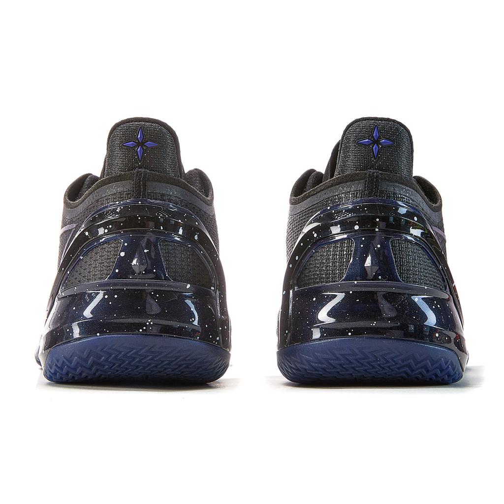 Li Ning Blade 4 V2 Cushioning Slip Resistant Support Lightweight Rebound Low top Basketball Shoes Men's Black Purple ABAU037-18