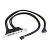 Cablecc USB USB Internal 4 Female Mounting Panel Motherboard Baffle Cable with PCI 50cm 2.0 & 3.0 - 9-Pin, 19-Pin, 20-Pin Bracket,