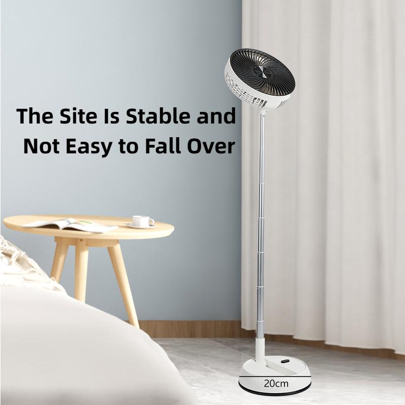 Telescopic Folding Fan Shaking Time Desktop Remote Control Fan Floor Fan Rechargeable Portable 8-inch USB Camping Folding Fan