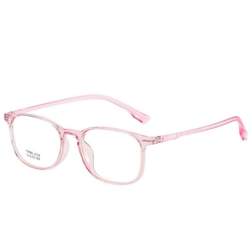

TR90 Square Nearsighted Glasses With Degree Women Men Retro Clear Mirror Short-sighted Eyewear Transparent -0.5 -1.0 -1.5 To -6 Myopia -0.5 розовый