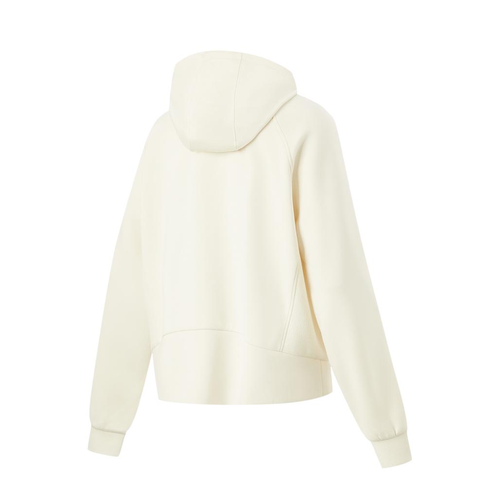 Li-Ning Fitness Series Hooded Cardigan Solid Color Sweatshirt Women Sweatshirts Fat-Yellow AWDU148-1