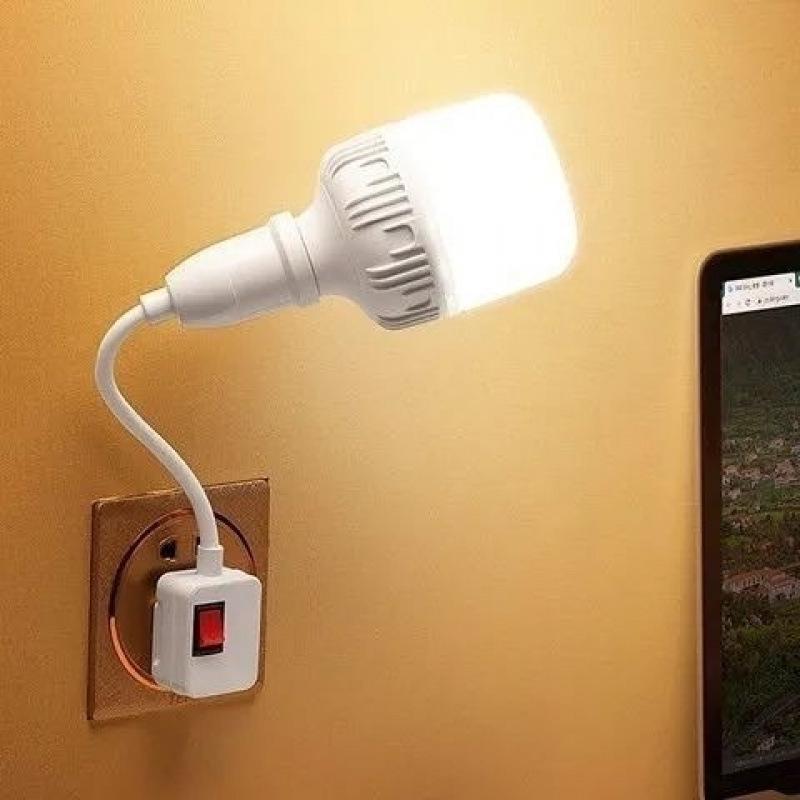 LED Bedroom Lampholder Socket with Switch - Super Bright Wall Night Light