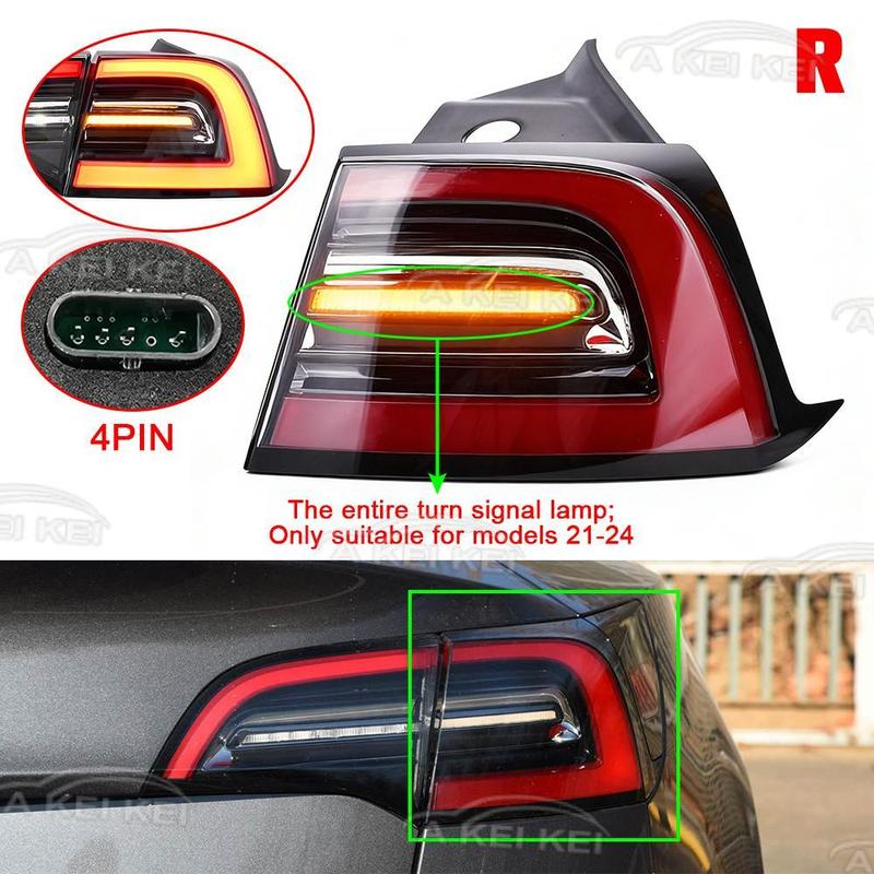 1502086-00-D LED Taillight Assembly For Tesla Model 3/Y - 2024 Tail Light Warning Brake Light Signal Lamp Stop Parking Light