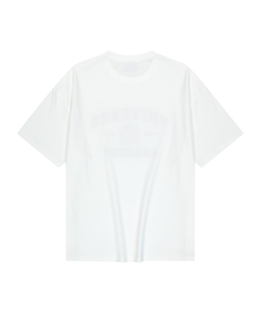 Yunibeoseugameonteu Ug Symbol Logo Print T-Shirt_White