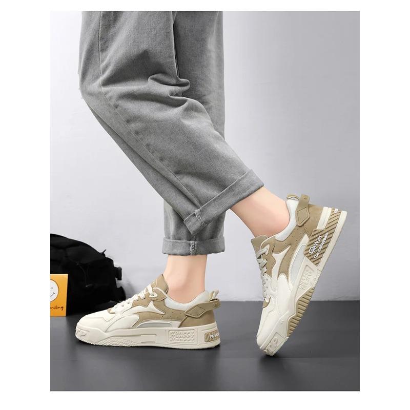 Nové podzimní pánské tenisky pánské pohodlné boty na platformě trend šněrovací vulkanizované boty bílé ležérní tenisky zapatillas