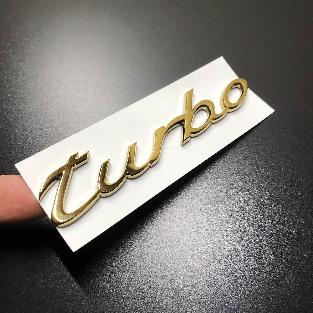 1Pc 3D Turbo 4 S Logo Car Emblem Accessories for Panamera Cayman Boxster Cayenne Macan