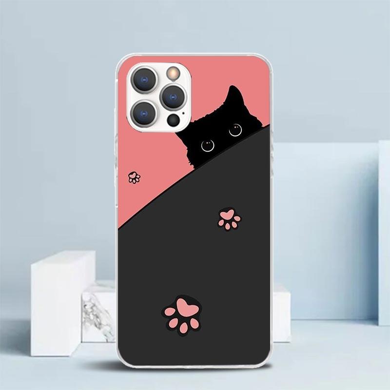 Cat Footprint Funny Paw Cute Phone Case For IPhone 16 17 Air 16E 15 14 Plus 13 Mini 12 11 Pro Max 7 8 + SE 2020 Soft TPU Back Co