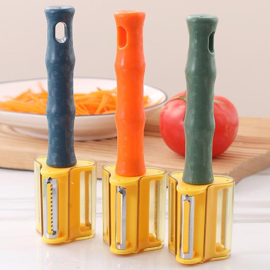 

3-In-1 Multi-functional Peeler Stainless Steel Blade Ergonomic Handle Hangable Potatoes Fruits Vegetables Grater Peeling Tool Kitchen Gadgets