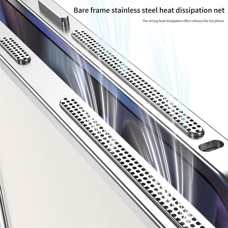 Cooling Medium Frame Phone Case for Google Pixel 9 Pro XL Case Aluminium Alloy Metal Border for Google Pixel9 ProXL 5G Cover