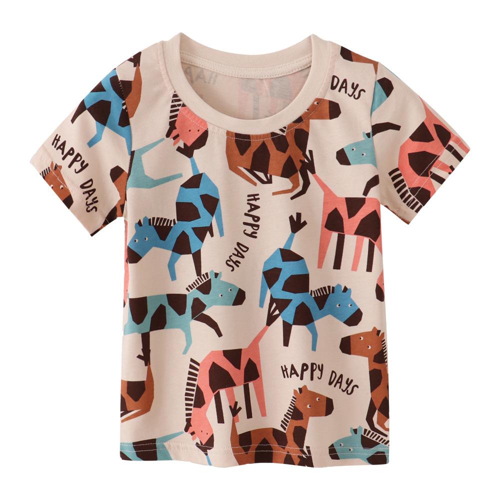 Casual children s clothing new summer short-sleeved boys T-shirt bottoming shirt 100