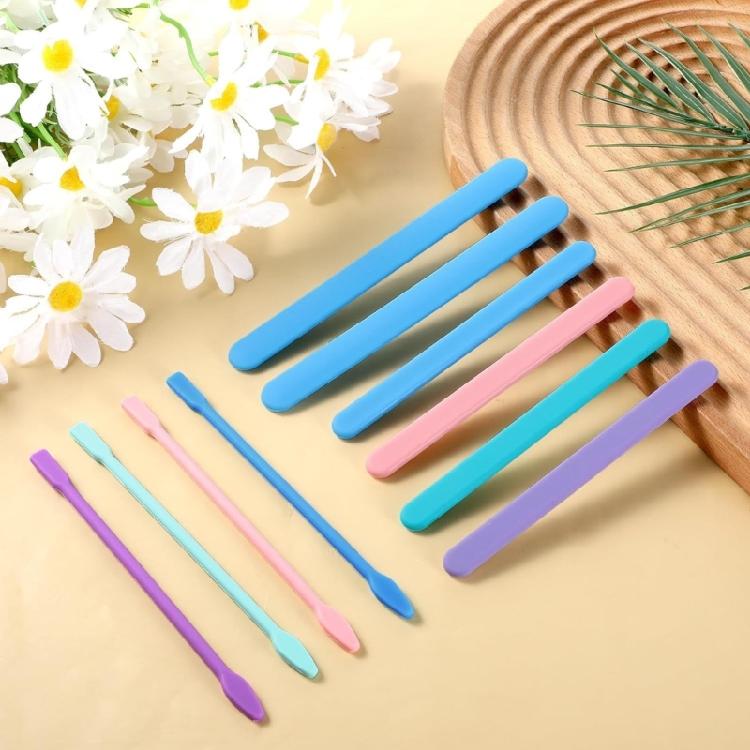 Silicone Craft Sticks In Assorted Color Pack of 10 Stir Sticks Waxing Spatulas For Art Projects And Wax Handling