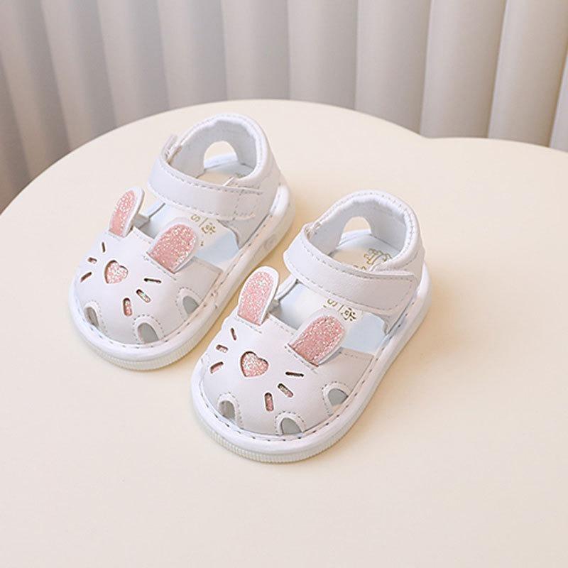 

Summer Infant Sandals for Baby Girls, Squeaky Shoes 0-1-2 Years Old, Princess-Style Walking Shoes. 20 білий