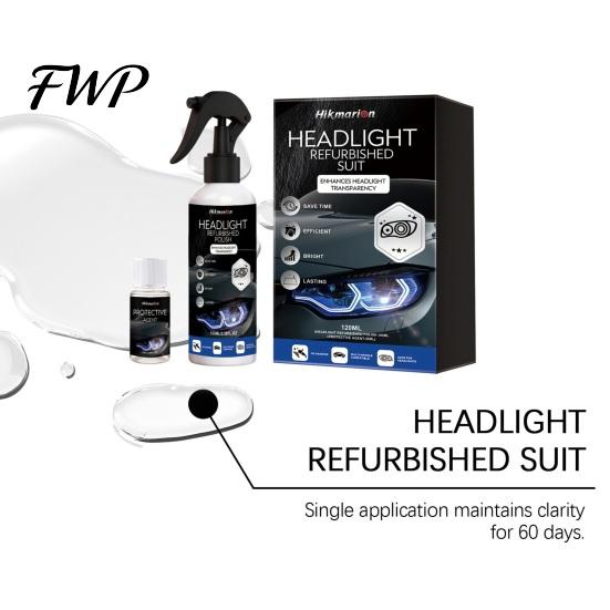 Minor Scratch Repair Polish Headlight Restoration Kit, Car Lens Cleaner for Yellow Haze, Mirror Shine UV Protection Remover, Restore Clarity