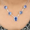 Tanzanite Gemstone 925 Sterling Silver Handcrafted Jewelry Women Wedding Necklace 16-18" RN-3-8