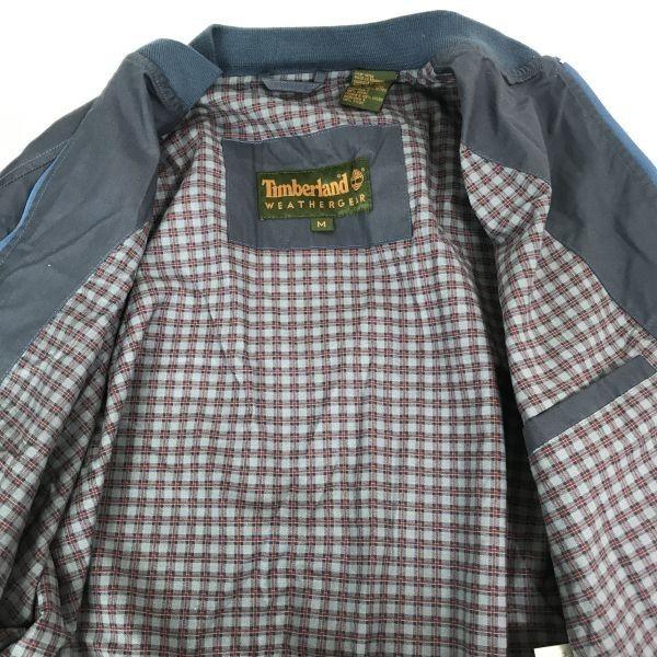 Timberland Zip-Up Blouson Outer Men M Navy Oversize(USED)