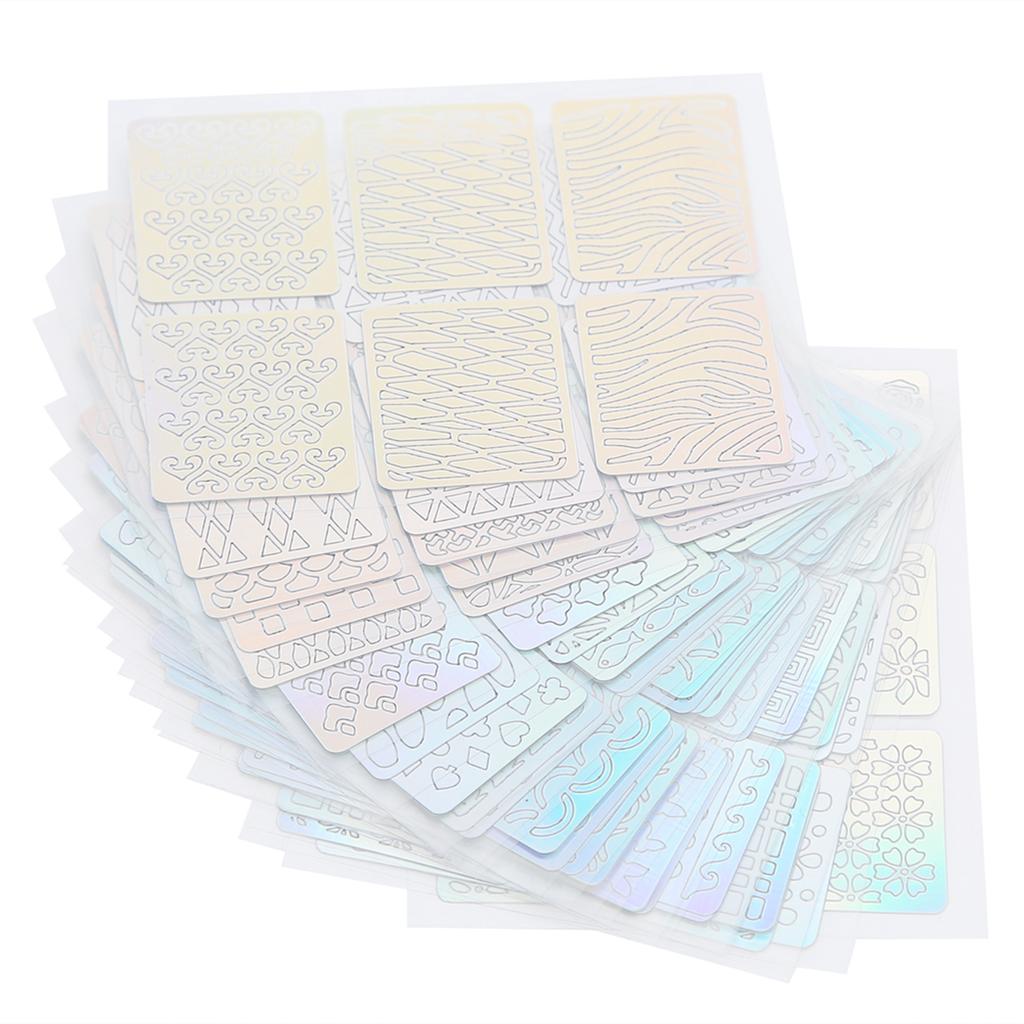24 Sheet Hollow Nail Art Adhesive Sticker Fashionable Nail DIY Decal Decoration Set