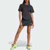 adidas X Stella McCartney Sportswear T-Shirt mit geschwungenem Saum Damen Oberteile Schwarz IN3656