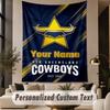 Custom Text Tapestry North Queensland Cowboys Print Wall Tapestry Indoor Living Room Wall Decor