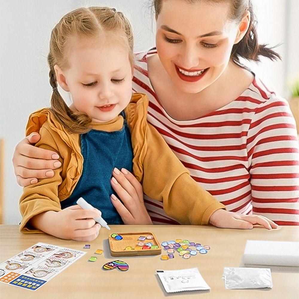 Creative DIY Mosaic Coaster Kit Intellectual Development DIY Mosaic Cup Mat  Children Gifts