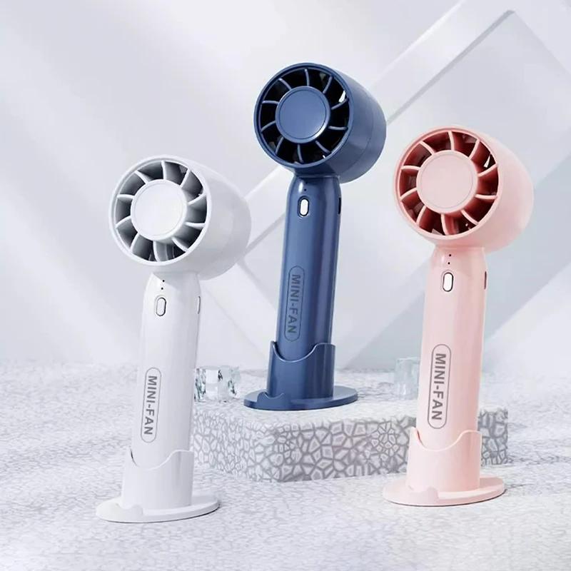 Mini Electric Fan Portable Turbo Fan Three-speed Wind Speed Handheld Desktop Dual-Purpose Air Conditioner For Camping Table Fan