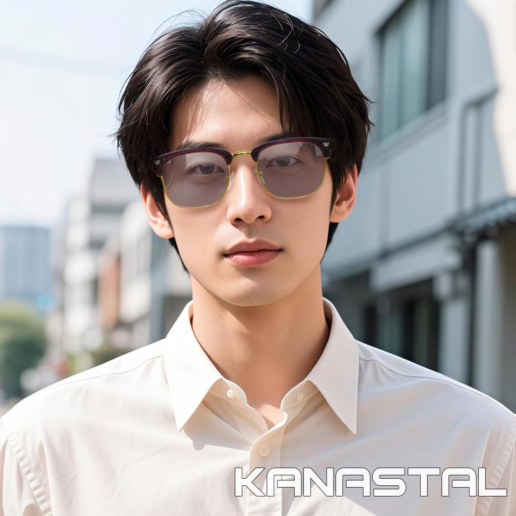 KANASTAL Blaulichtfilternde photochrome TR90 UV400 Stilvolle Sonnenbrille, Ultraleichter Schutz, Ohne Sehstärke, Farbwechselnd, Unisex,