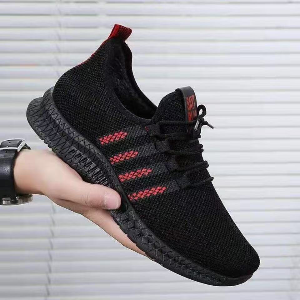 Spring, summer and autumn new young men's trendy sports shoes casual running cloth shoes men's trendy cloth shoes