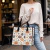 Autumn Pumpkin Print Casual Tote Bag Large Capacity Daily Handbag For Fall