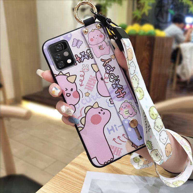 Durable Cartoon Phone Case For UMIDIGI A11 Pro Max Anti-dust Protective Shockproof Soft Case Wristband Ring Kickstand