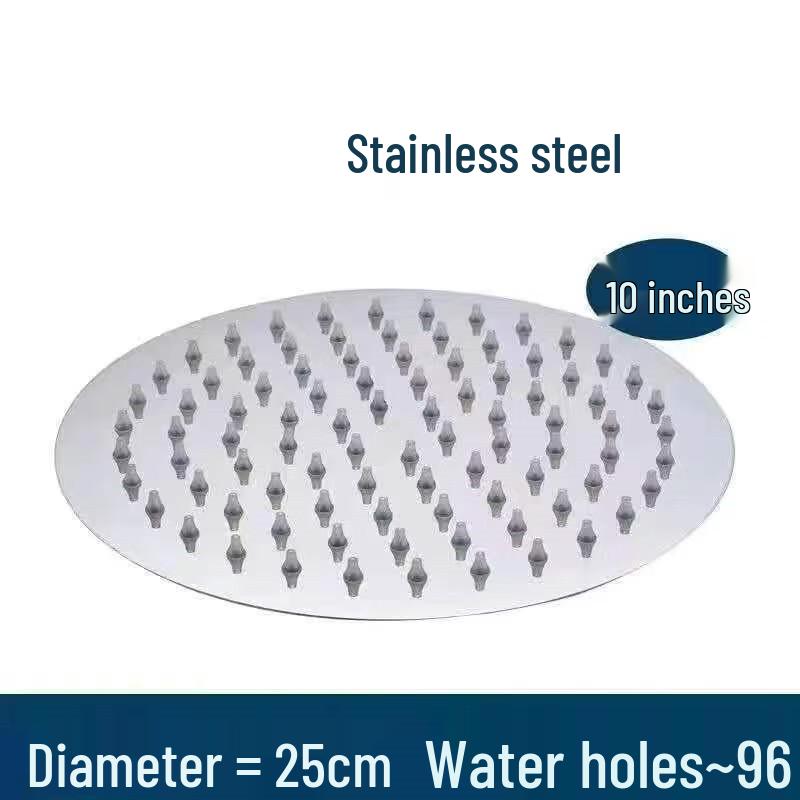 Zhishi 10-inch Stainless Steel Rain Shower Head