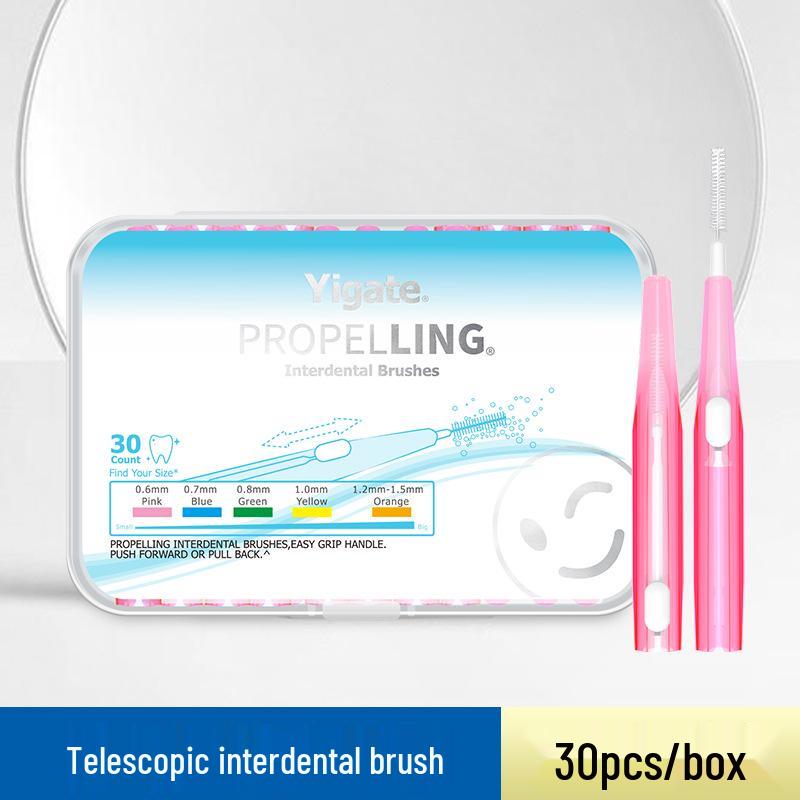 

Yijie Выдвижная межзубная щетка - 30 шт. для чистки брекетов и межзубных промежутков
