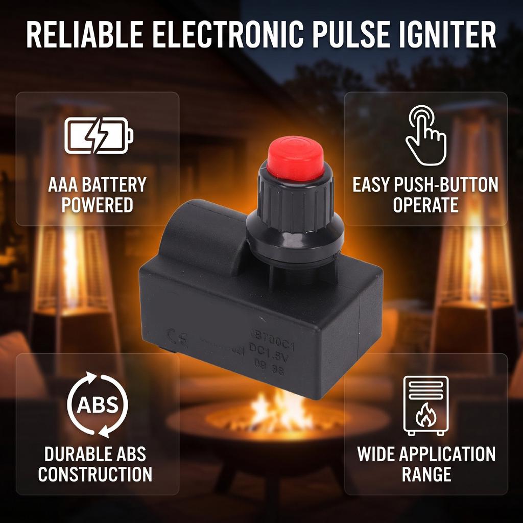 Patio Heater Electronic Igniter Replacement Electronic Push Button Pulse Igniter for Pyramid Heater Mini Tabletop Gas Heater