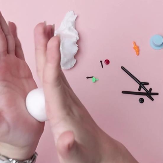 Build A Snowman Kit Air Dry Clay Snowman Christmas Crafts for Kids Ages 4-12 Fun Modeling Clay Snowman DIY Kit for Holiday Party Decor