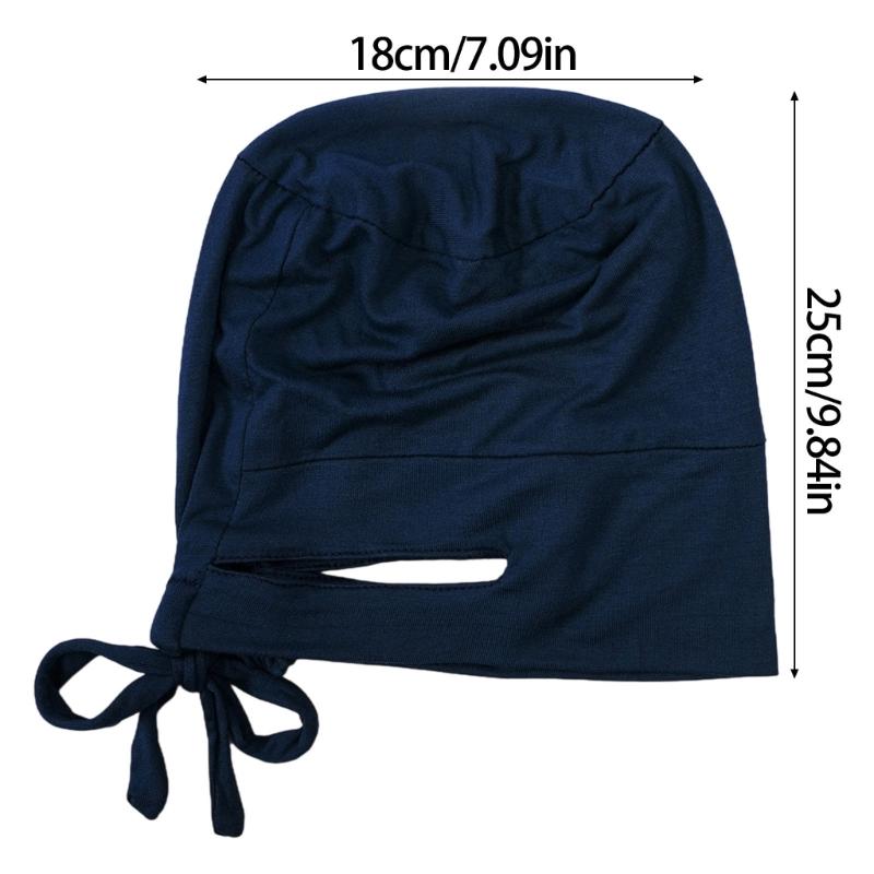 Practical Stretch Hijab Scarf For Active Women Adjustable Ear Straps Moisture Wicking Lightweight Head Cover