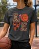 Basketball Love Shirt, Leopard Print Sports Tee, Hoops Player Gift, Girls Team Outfit, Court Heart Graphic Apparel for Women Athletes Unisex