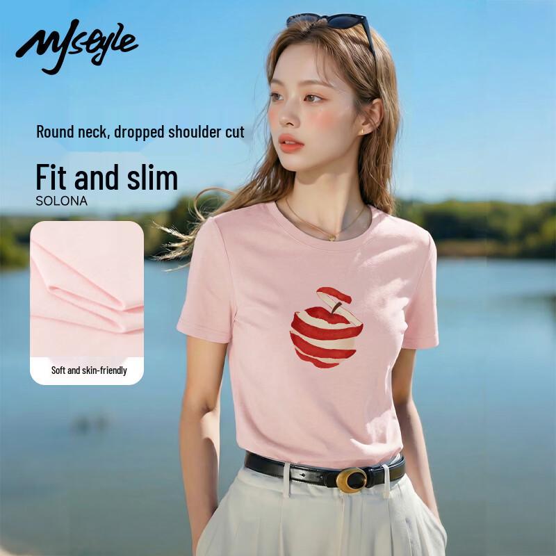MJ STYLE Women s Round Neck Short Sleeve T-Shirt 2XL