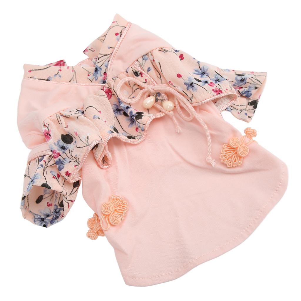 Tang Anzug Haustierkleid Hund Chinesischer Stil Elegant Cheongsam Satin Kostüm für Kleine Hunde Welpe Haustier