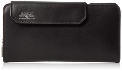 ASSOB Leather Mobile Long Wallet Black
