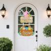 Colorful Easter Welcome Sign Cartoon Easter Hanging Ornament Bunny Egg Decor  Front Door