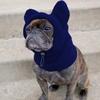 Adjustable Dog Fleece Hats Solid Color Dog Warm Caps Dog Ears Hoodie Caps  Cold Weather