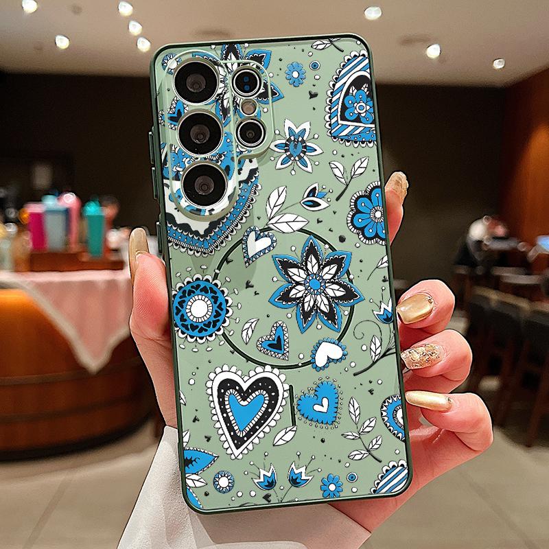 Cute Candy Love Heart Case For Samsung S26 S25 Ultra S24 Plus S23 FE S22 Ultra A55 A56 A17 A37 A57 5G Skin Feel Hybrid TPU+PC Magnetic Phone Cover