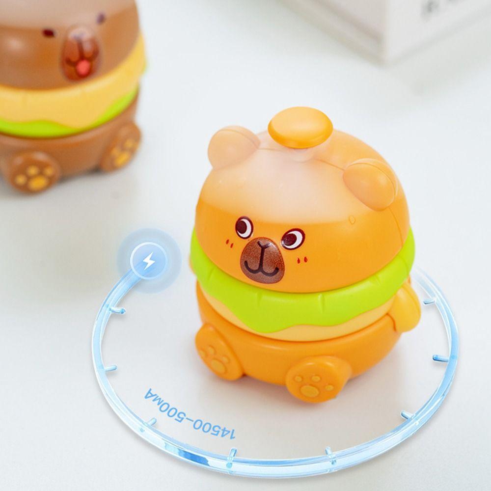 Low Noise Hamburger Bear Handheld Fan 3 Speed Personal Desk Fan Portable Cooling Fan  Household