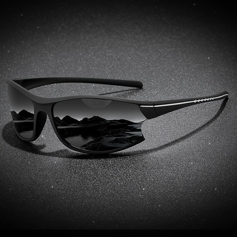 3-pack polarized sports sunglasses for men, PC frame & lens, half frame design, UV protection, for climbing, racing