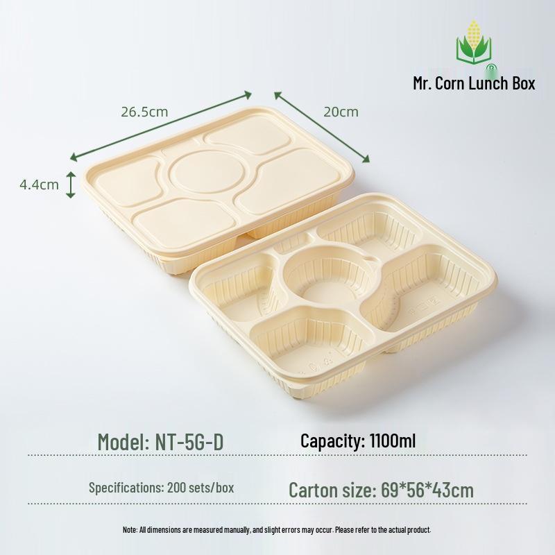 Disposable Degradable Corn Starch Meal Box