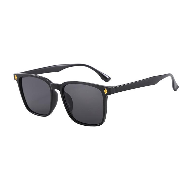

Square Retro Black Sunglasses For Women And Men Uv400 Protection Outdoor Fashion Accessory BlackFrameGrayLens
