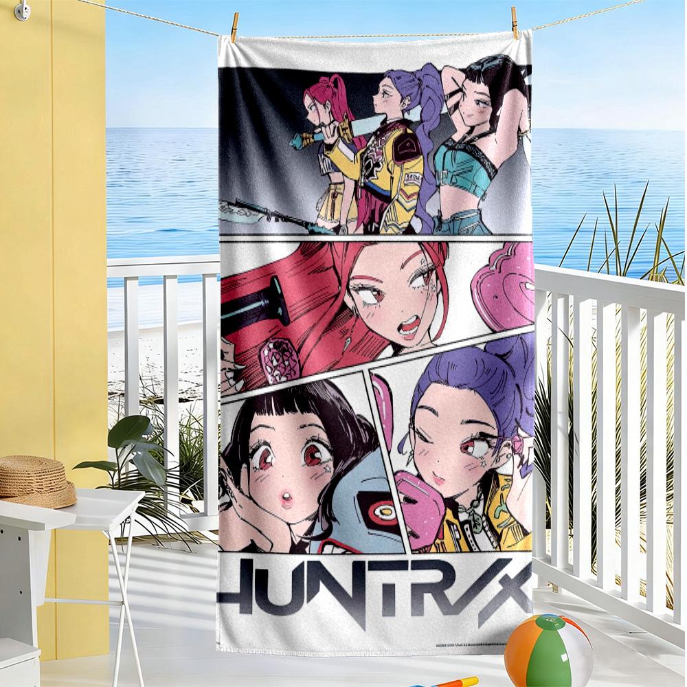 Beautiful Witch Hunter Team Beach Towel Quick-Dry Soft Microfiber Comfortable Lightweight